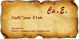 Csépes Elek névjegykártya
